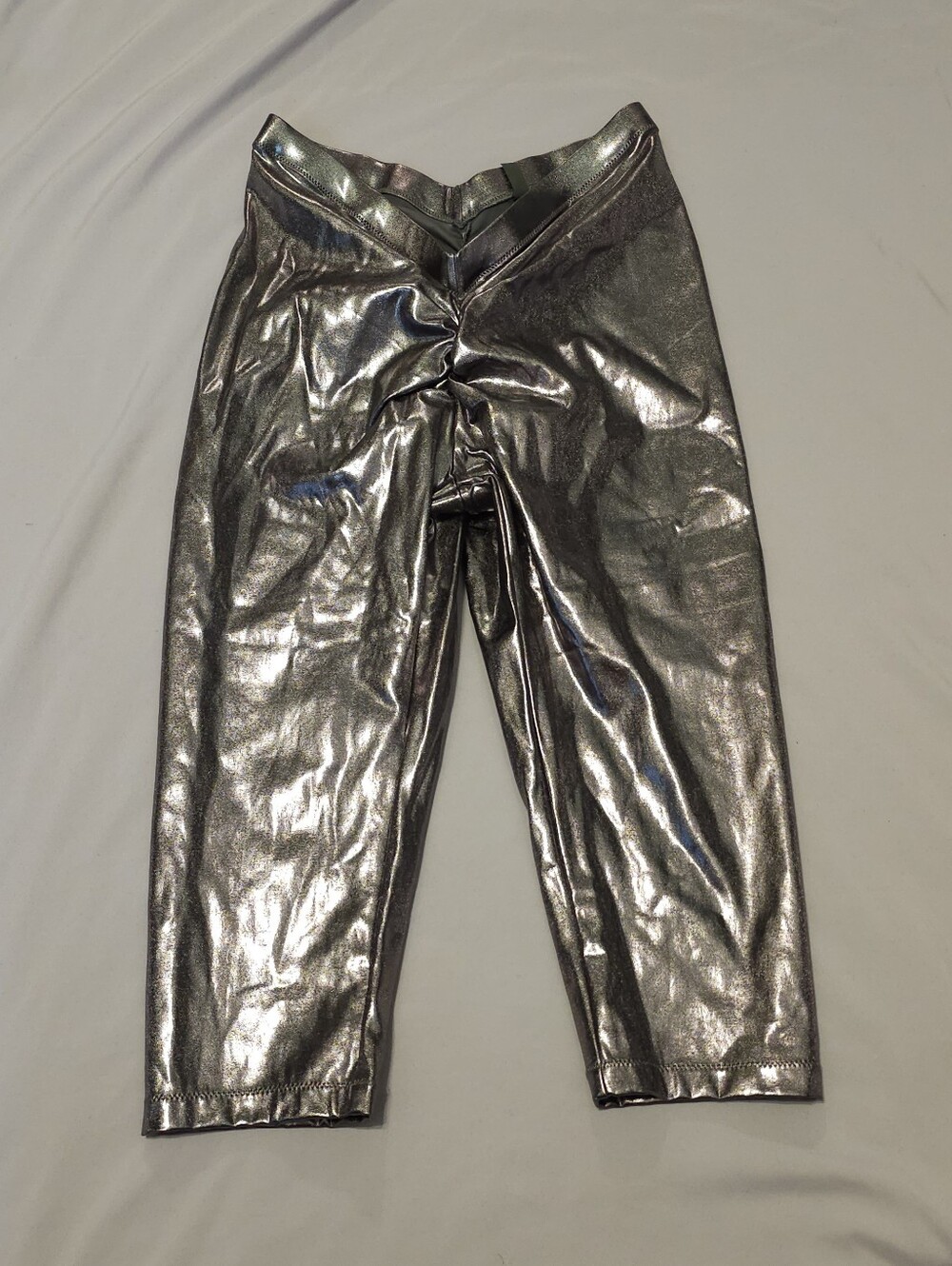 Skims Swim Metallic V Waist Ruched Pant BO-PNT-2806 Carbon Size Medium